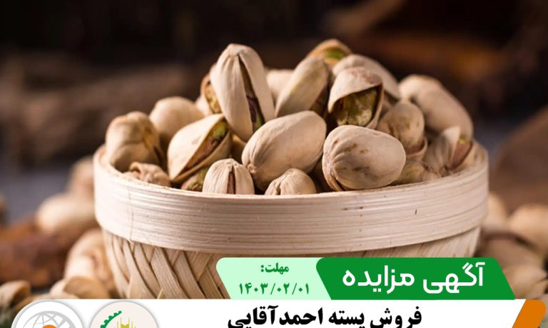 آگهی مزایده فروش پسته در شرکت کشت و صنعت پیوند خاوران